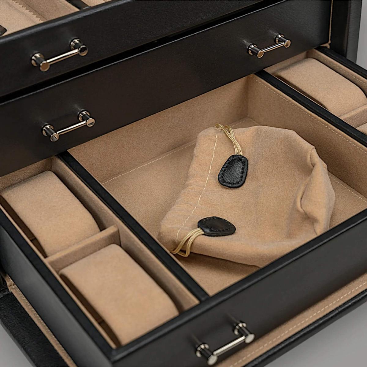 WINDROSE | Schmuckkoffer Ambiance Rindleder schwarz (803244.08)